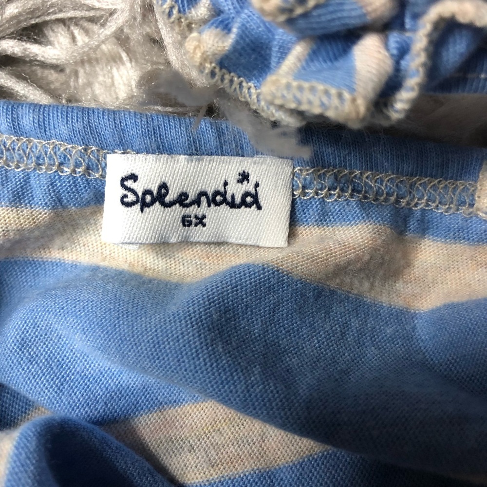 Splendid Striped Ruffle Dress Child size 6X - Picture 5 of 6